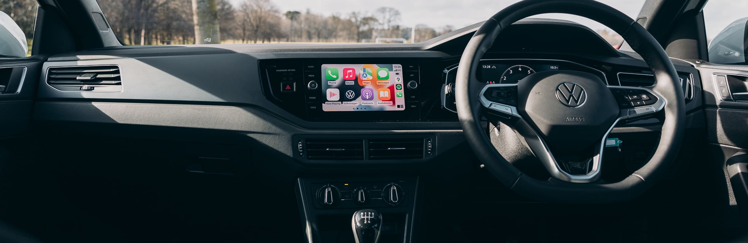 The interior of a Volkswagen Polo R-Line