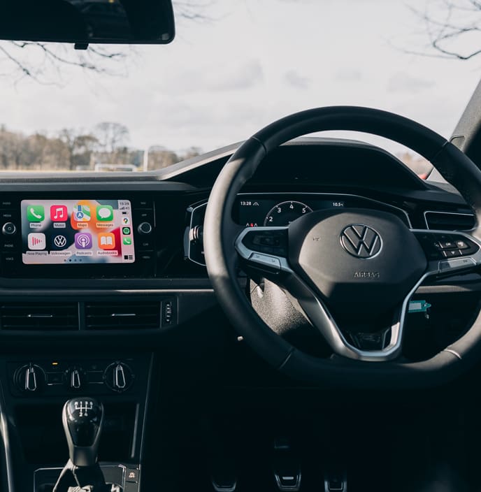 The interior of a Volkswagen Polo R-Line