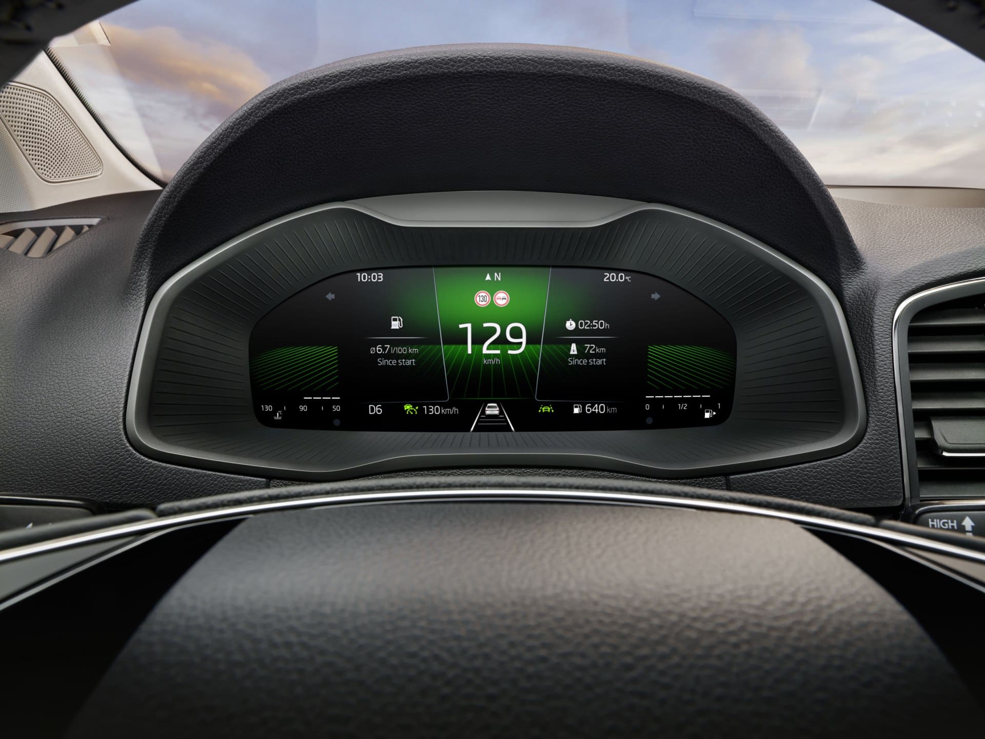 Photo of the Skoda Karoq Virtual Cockpit