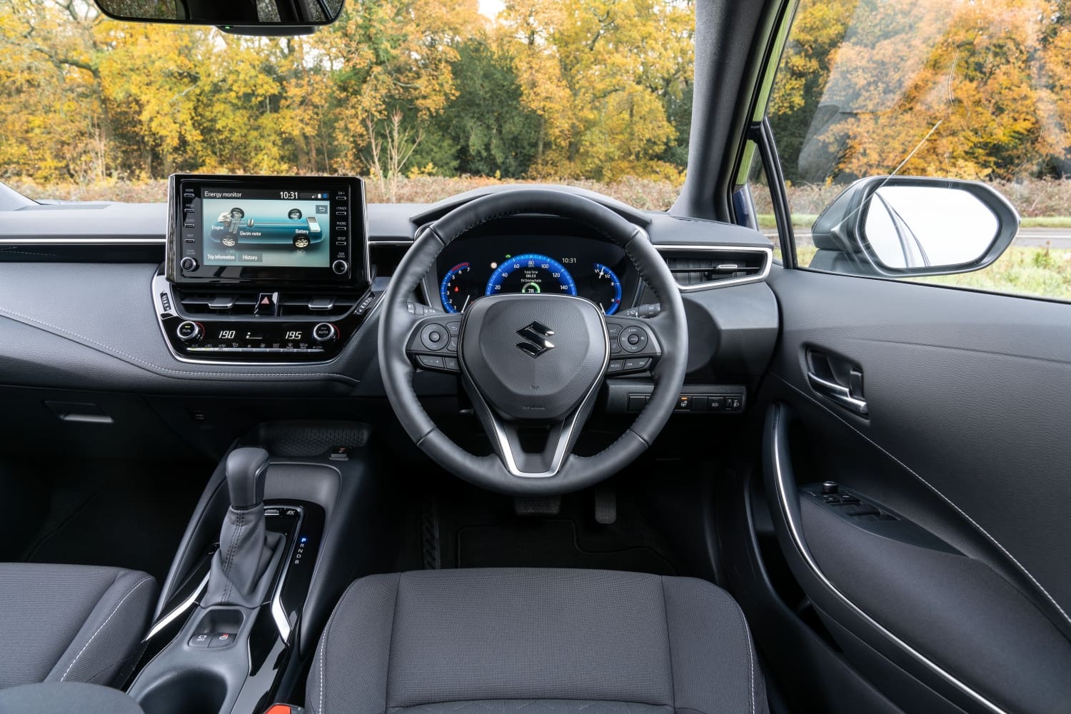 Interior of a Suzuki Swace